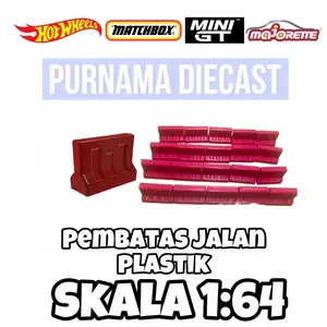 Miniatur Pembatas jalan Plastik 1:64 for Hot Wheels Balap Mobil Toy