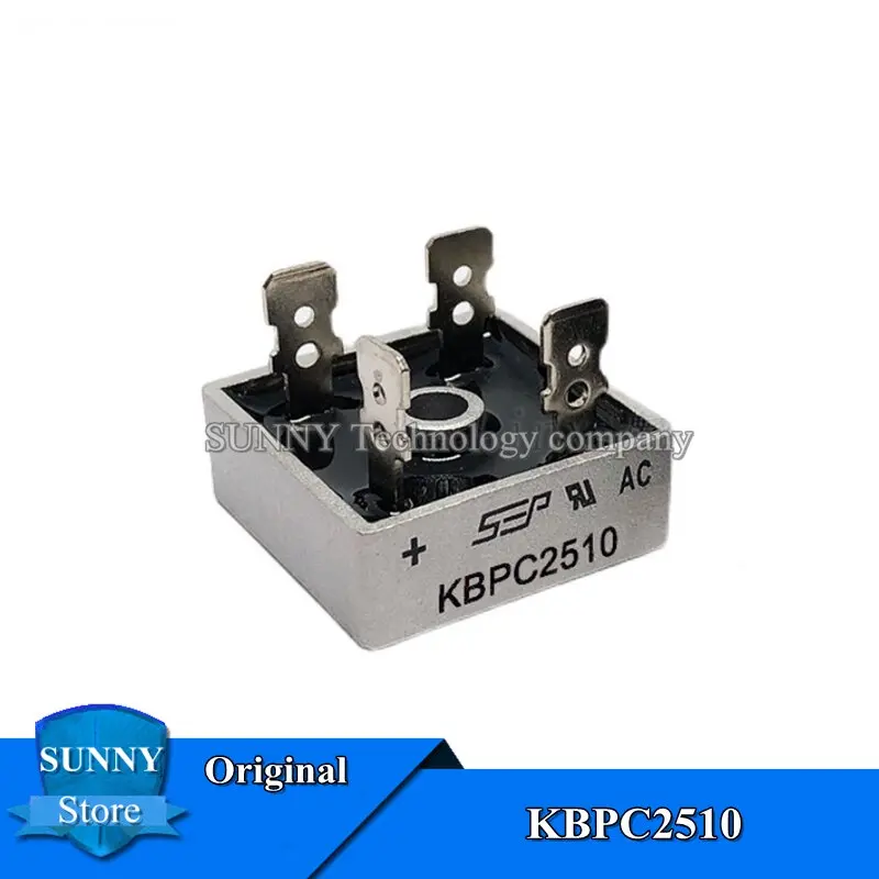 5Pcs Original KBPC2510 25A/1000V Fangqiao rectifier bridge heap silicon bridge rectifier New Original