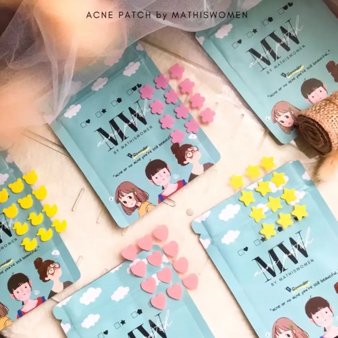 [MUNDAE] Mathis Women Acne Patch - Hydrocolloid Acne Pimple Patch | Acne Pimple Patch | Stiker Jerawat Lucu | Stiker Jerawat Berwarna-warni | Plester jerawat | Stiker jerawat | Pimple patch