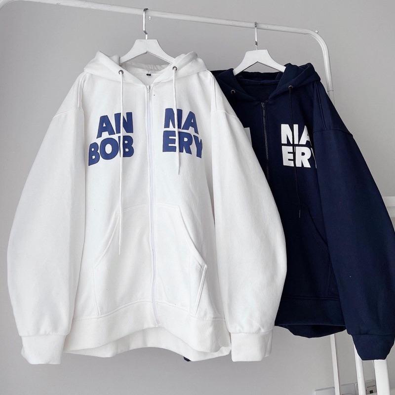 Áo Khoắc Nỉ Hoodie Mũ 2 Lớp ANOBO Form Rộng Unisex Nam Nữ