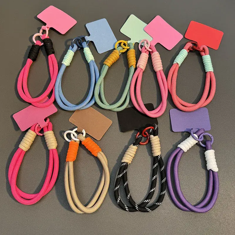 Simple Ins Trendy Unique Woven Mobile Phone Lanyard Suitable for Mobile Phone Shell for iPhone Accessories Canvas Gasket DIY