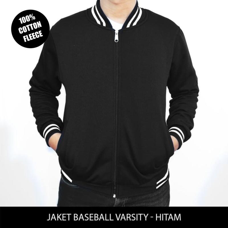 jaket varsity / jaket baseball / Jaket pria / hoodie pria / sweater pria / outwear terlaris / Jaket varsity bahan tebal dan lembut / Polos 2