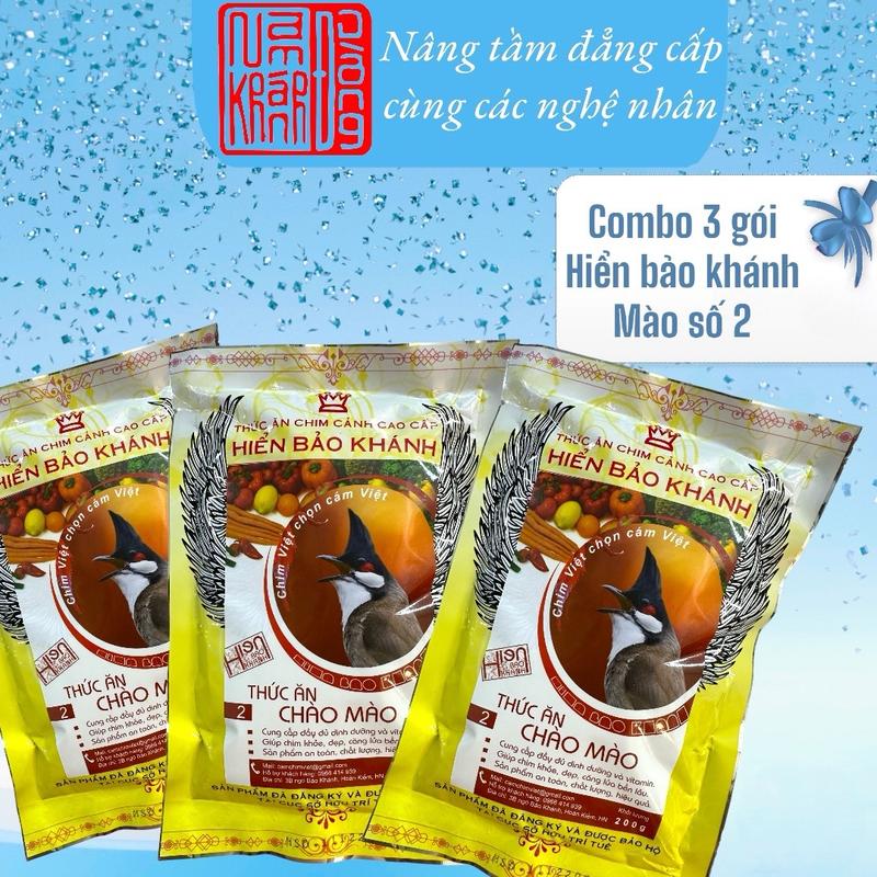 Combo 3 gói Cám Chim Chào Mào Hiển số 2 - Hiển Bảo Khánh