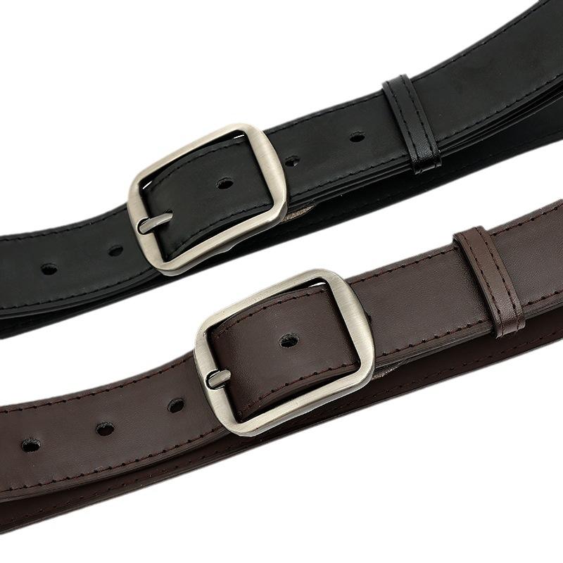 Simple High-end Sense Belt Women's Korean-style New All-match Jeans Decorative Belt Male Student Trouser Belt Matte Silver 4