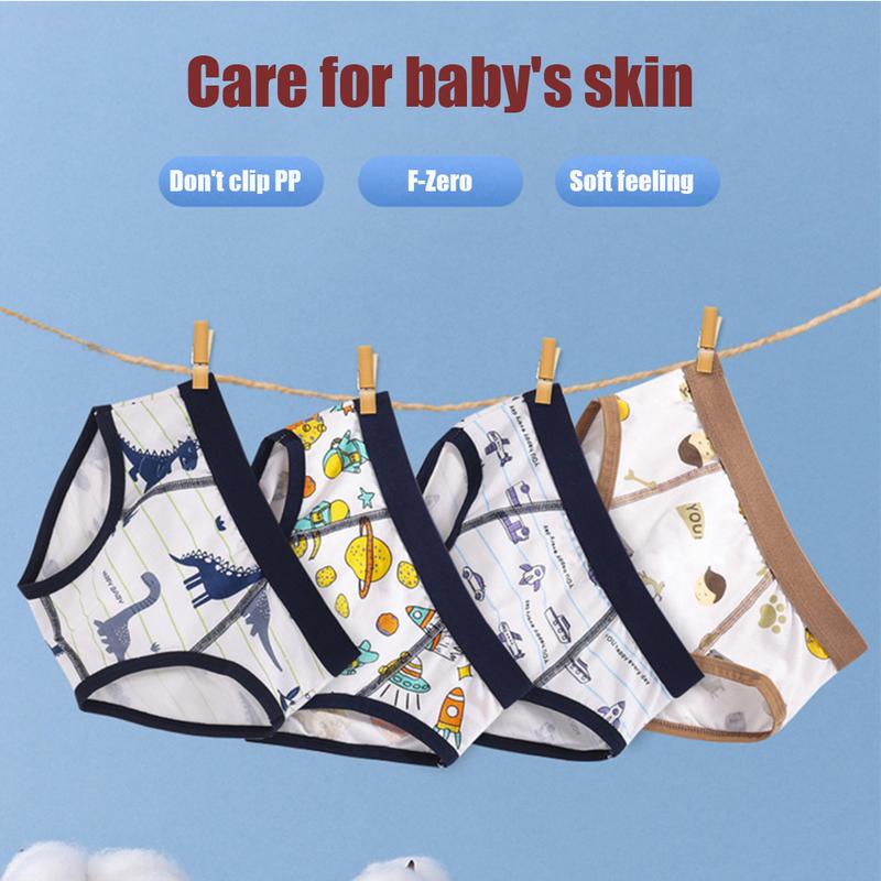 1PC Children Boys Boxer Briefs Cotton  Underwear Small Medium Big Boys 12-15 Years Old Teenager Shorts Breathable 1