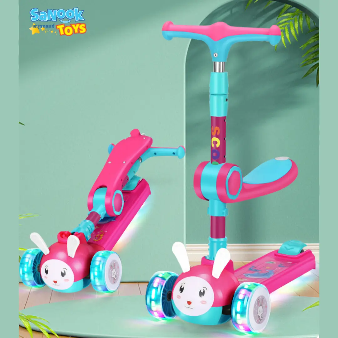 Sanooktoysth สกู๊ตเตอร์เด็ก สกู๊ตเตอร์  สกู้ตเตอร์สามล้อ พับเก็บง่าย  พร้อมจัดส่ง