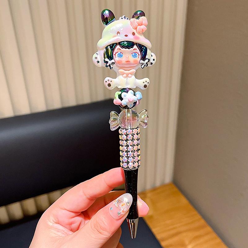 Product Introduction of Sanrio Bead String Pen Kawaii Hello Kitty Cinnamoroll Cute Cartoon DIY Pen Pompompurin Kuromi My Melody Stationery Birthday Gift 32