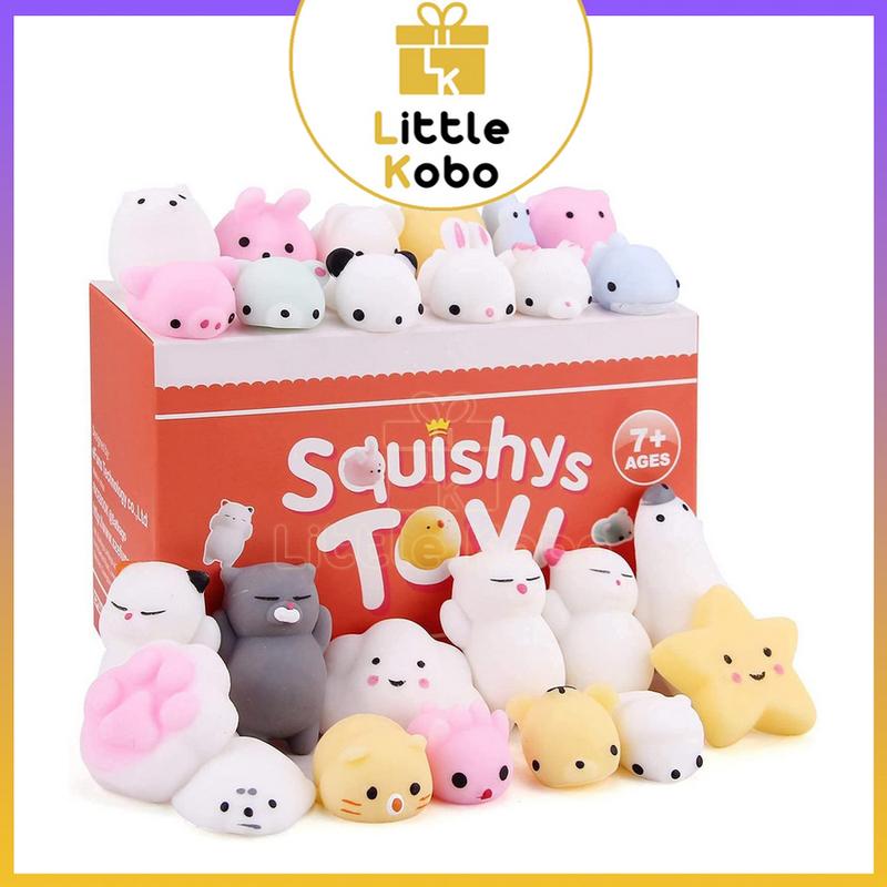 [Có Hộp] Squishy Mochi Xả Stress Đồ Chơi Trẻ Em Thú Mochi Hoạt Hình Cao Su Silicon Dẻo Bóp Vui Nhộn - Little Kobo Giảm Stress Toy