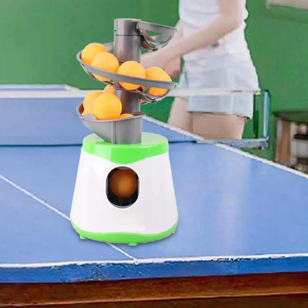 Table Tennis Robot for Self Play Ball Machine Automatic 15 Balls Launcher Practice for Children  Pong Lover Beginners Kids