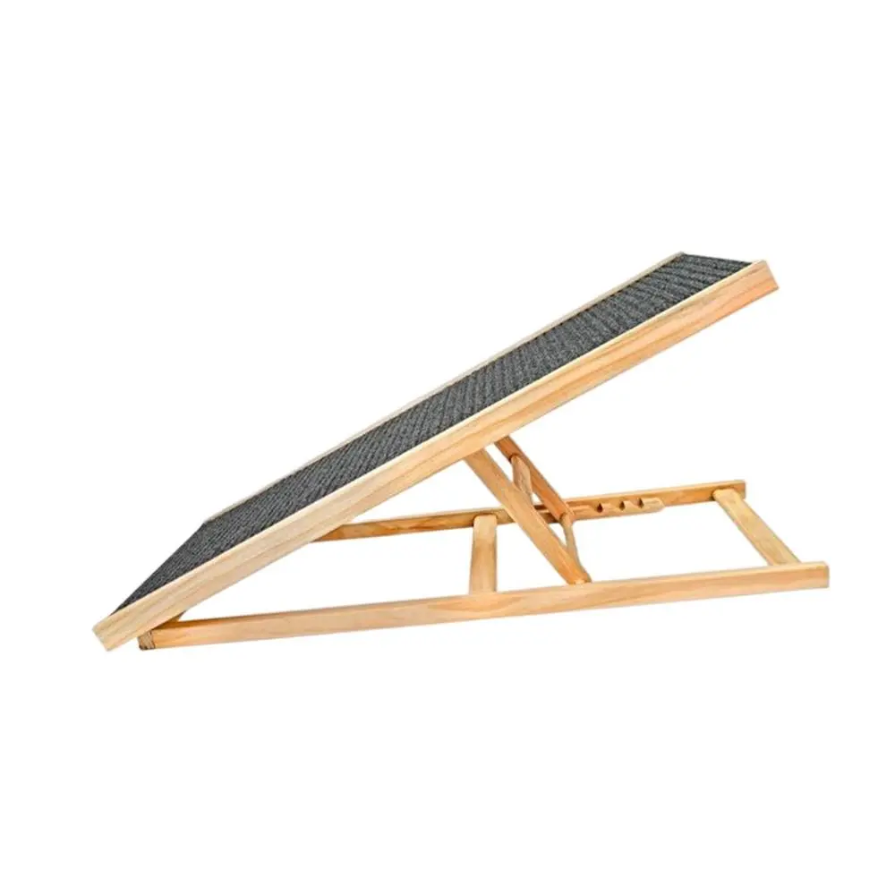 Dog Ramp Car Easy To Step to Cars Anti Slip Pet Ramp Stairs Inside House Wooden Folded Ramp Climbing Ladder Dogs for Travel Camping Short Trips