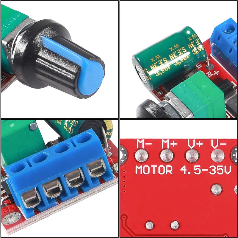 Product Introduction of ALLAN DC Motor Speed Controller PWM Regulator 5A 3V-35V Speed Control Switch Function 4