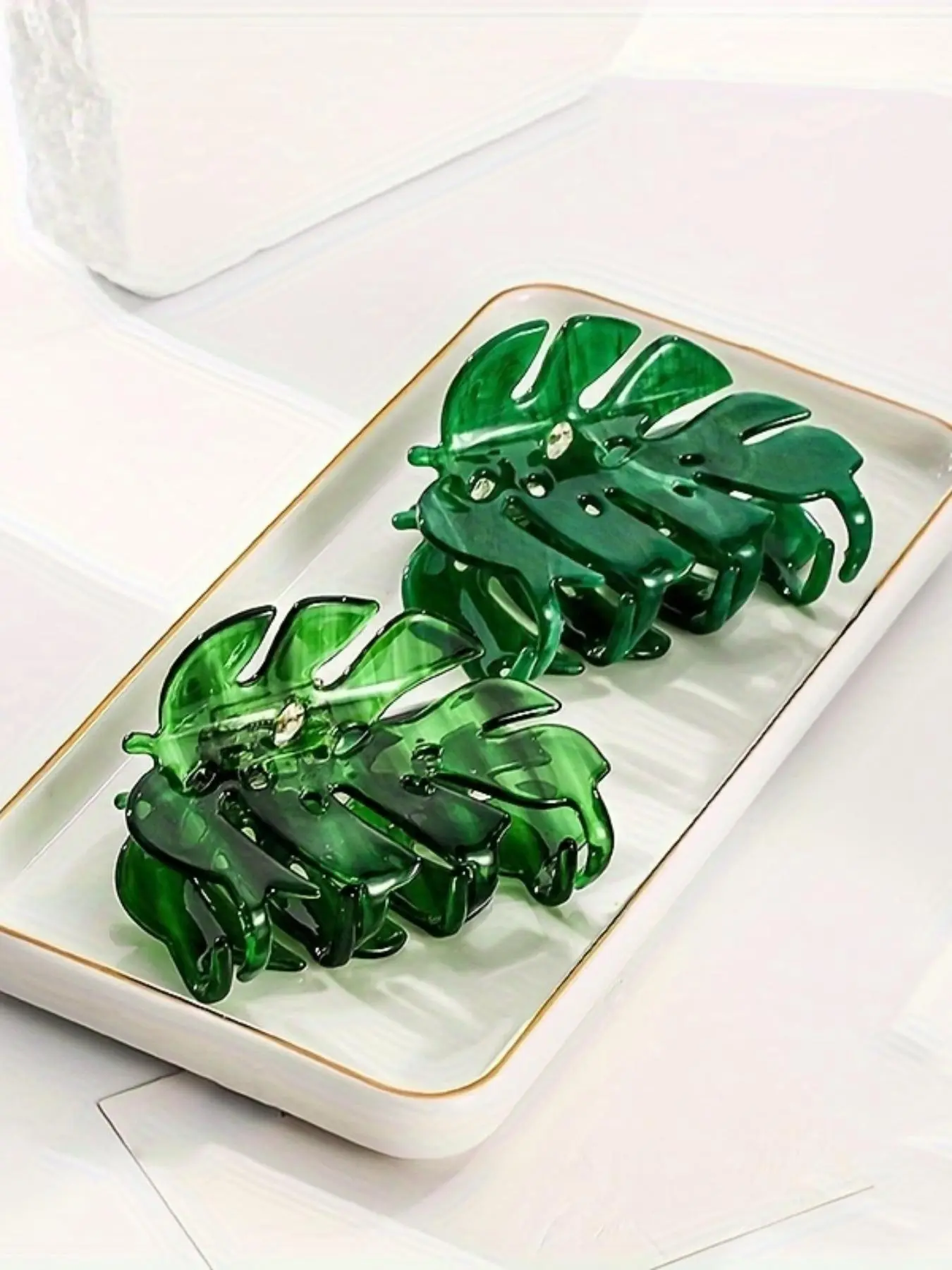 Leaf Design Hair Claw, Elegant Hair Accessories for Women & Girls, Cute Lovely Hairwear for Daily Used, Hairstyles Ideas