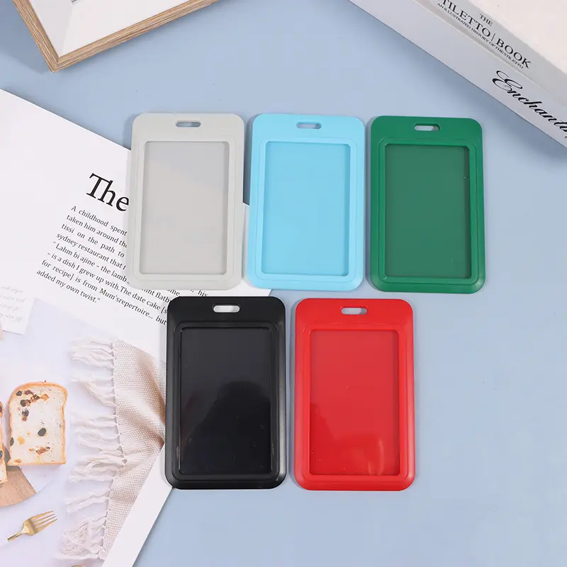 Bọc Thẻ Tín Dụng, Hai Mặt, Chất Liệu Nhựa Cứng, Giá Đỡ Huy Hiệu, Có Khe Cắm, Thích Hợp Cho Nhân Viên Sự Kiện, Giá Đỡ Thẻ ID, Bao Gồm Dây Đeo Chéo, 1 Cái 4