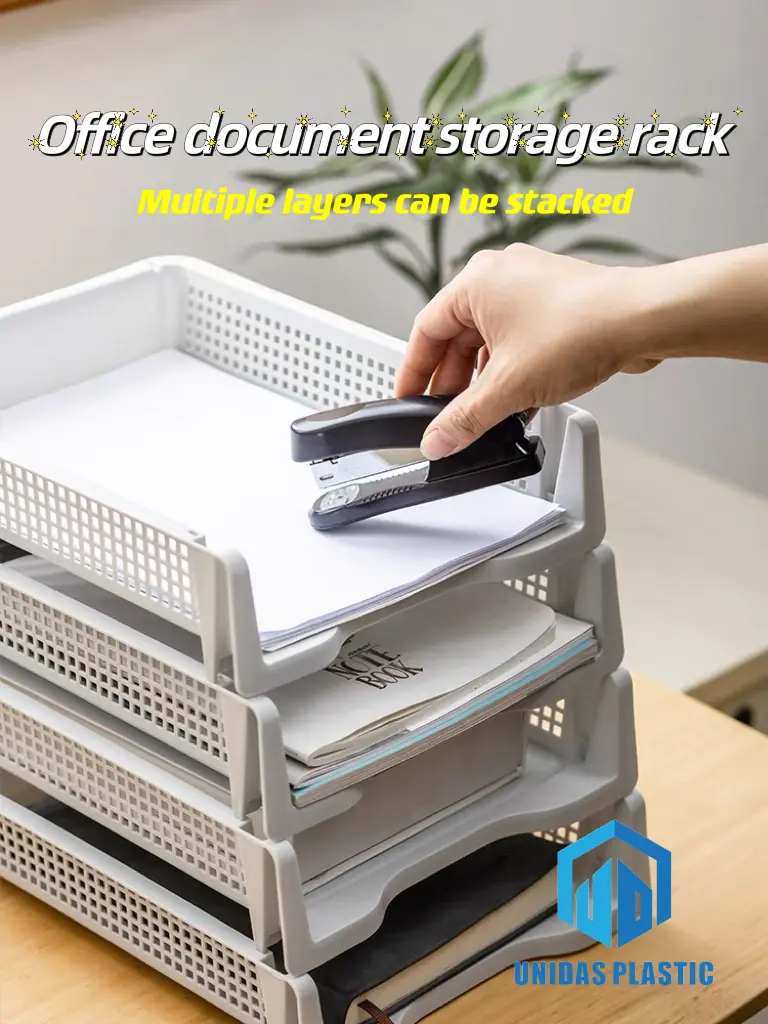 UNIDAS Glass A 2/3/4/5Layer Office Desktop File Rack Multi-layer Stacked Data Rack long paper File Storage Box