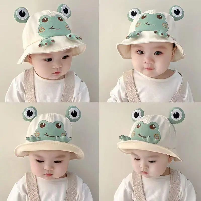Mũ Trẻ Em Bé Hình Ếch, Thiết Kế Nhỏ Nhắn Dễ Thương, Thích Hợp Cho Mùa Xuân Và Mùa Thu, Che Nắng Mỏng, Cho Trẻ Em, Thích Hợp Cho Bé Trai Và Bé Gái, Lý Tưởng Để Đi Du Lịch, Chống Nắng, Lý Tưởng Cho Trẻ Nhỏ