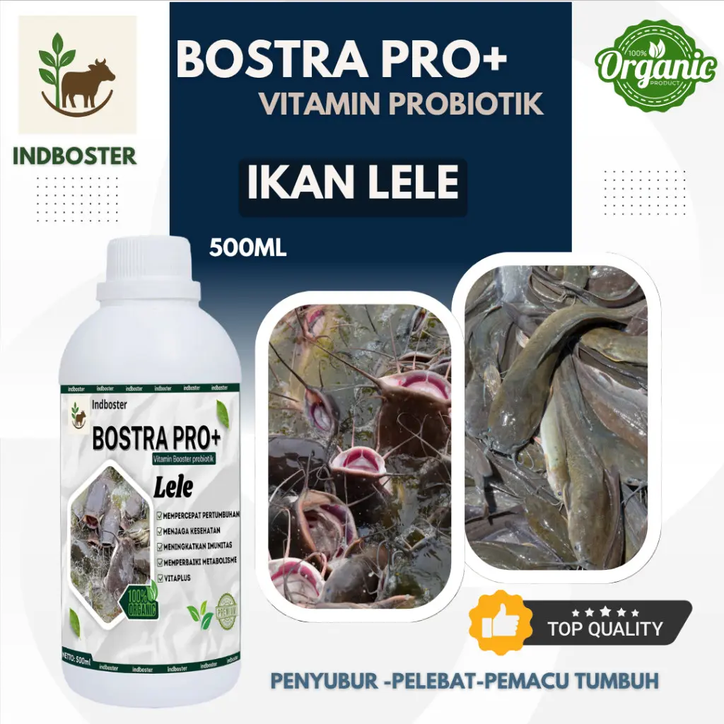 Vitamin Booster ikan lele, menambah nafsu makan, Mempercepat Pertumbuhan, anti parasit 500ml