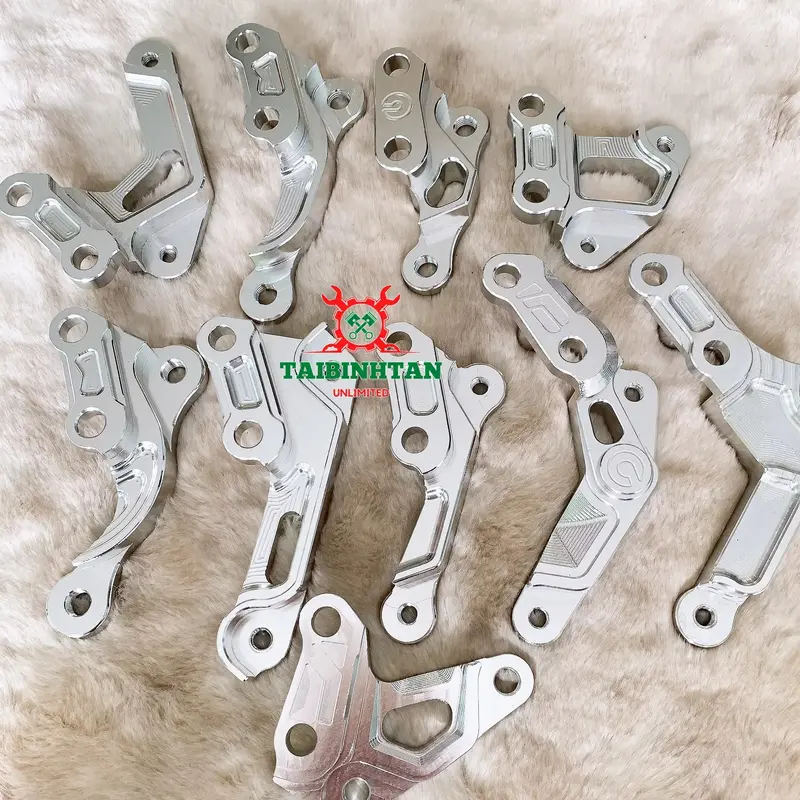 Pát CNC gắn heo 4pis cho mọi dòng xe_Bát anode sáng bóng gắn heo 4pis adelin, rembo, frando 1