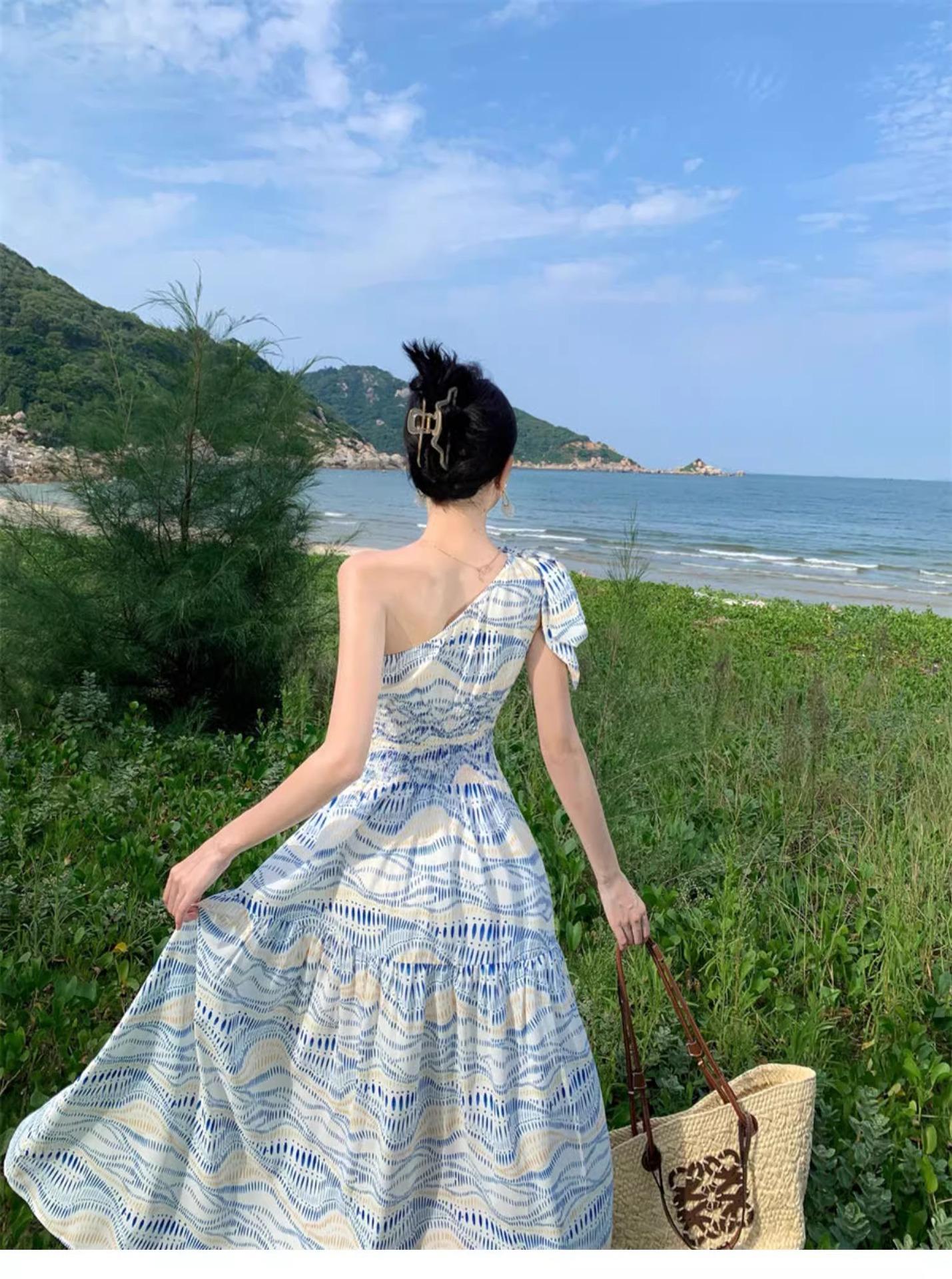 floral korean beach long dress Portia and Scarlett Prom Dress PS25222 Emerald / 10