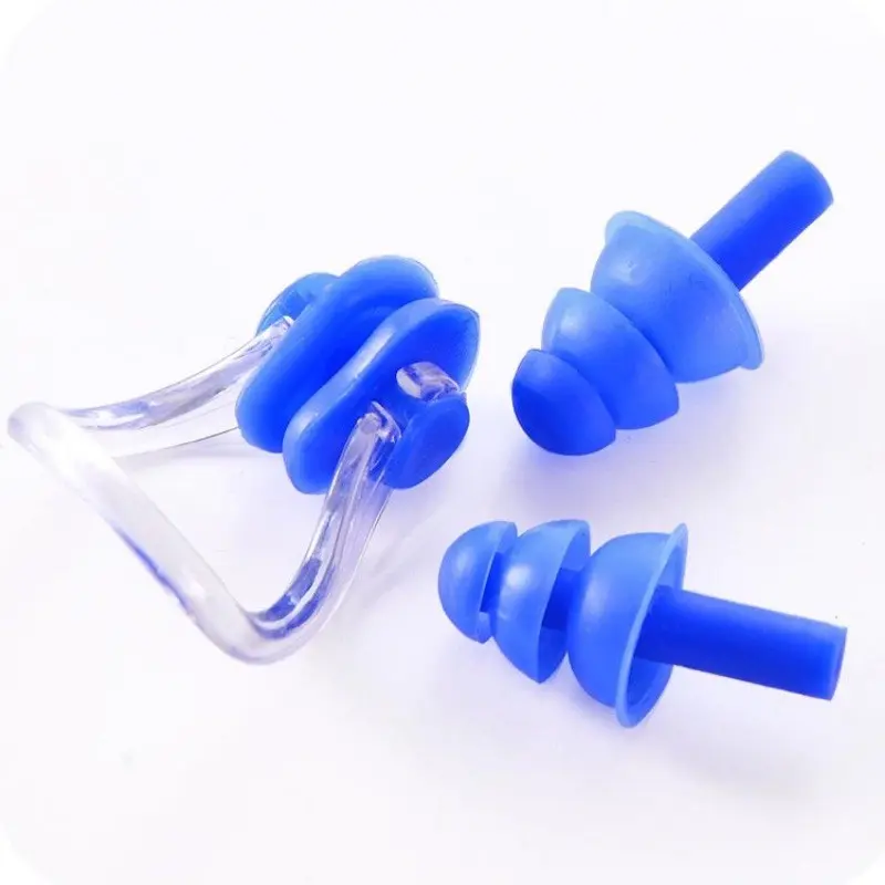 (QUÀ TẶNG) Bộ bịt tai kẹp mũi thiết kế 3D cách âm, ngăn nước Nút nhét i chống nước cho trẻ em/người lớn, sử dụng khi bơi, du lịch Kẹp mũi  Silicon Lipokids Nam Sport 5