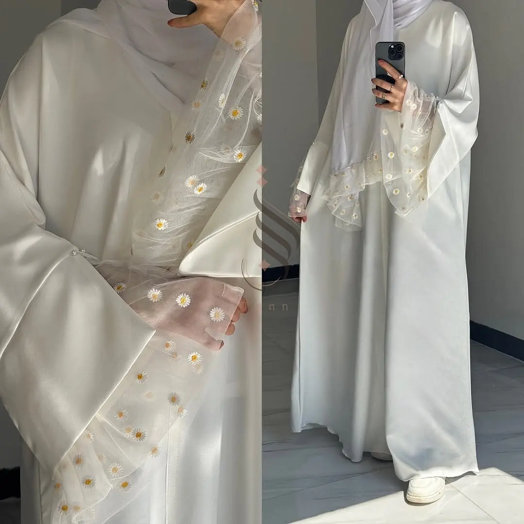 Đầm Abaya Thời Trang, Phụ Nữ Ả Rập Trung Đông, Phong Cách Ngọt Ngào Và Thanh Lịch, Thêu Ren, Hàng Mới Về Năm 2025