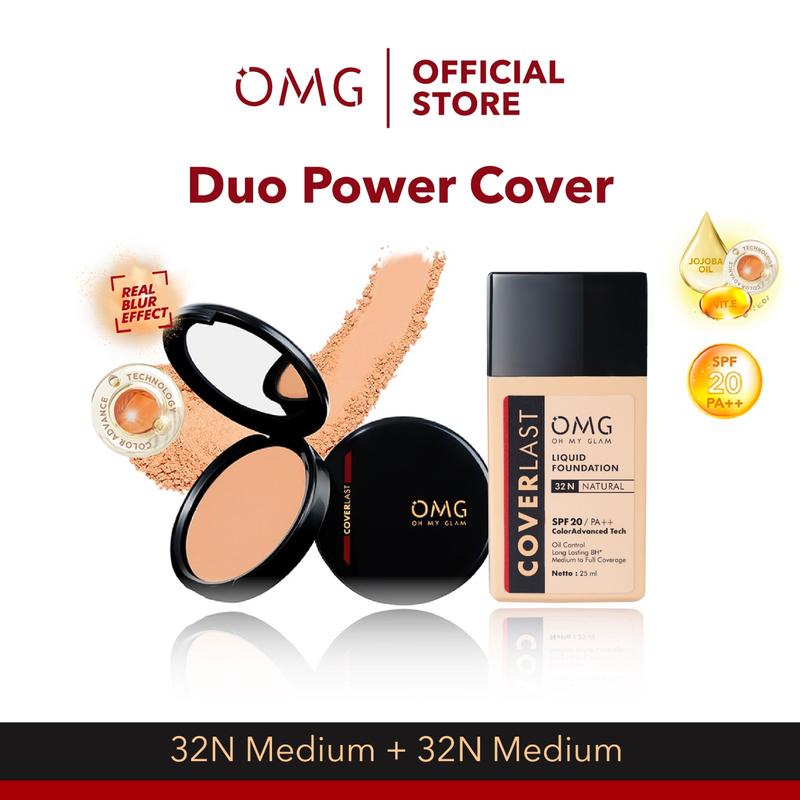 OMG FAVOURITE BUNDLE! Duo Power Cover (Foundation + Bedak Padat) 5