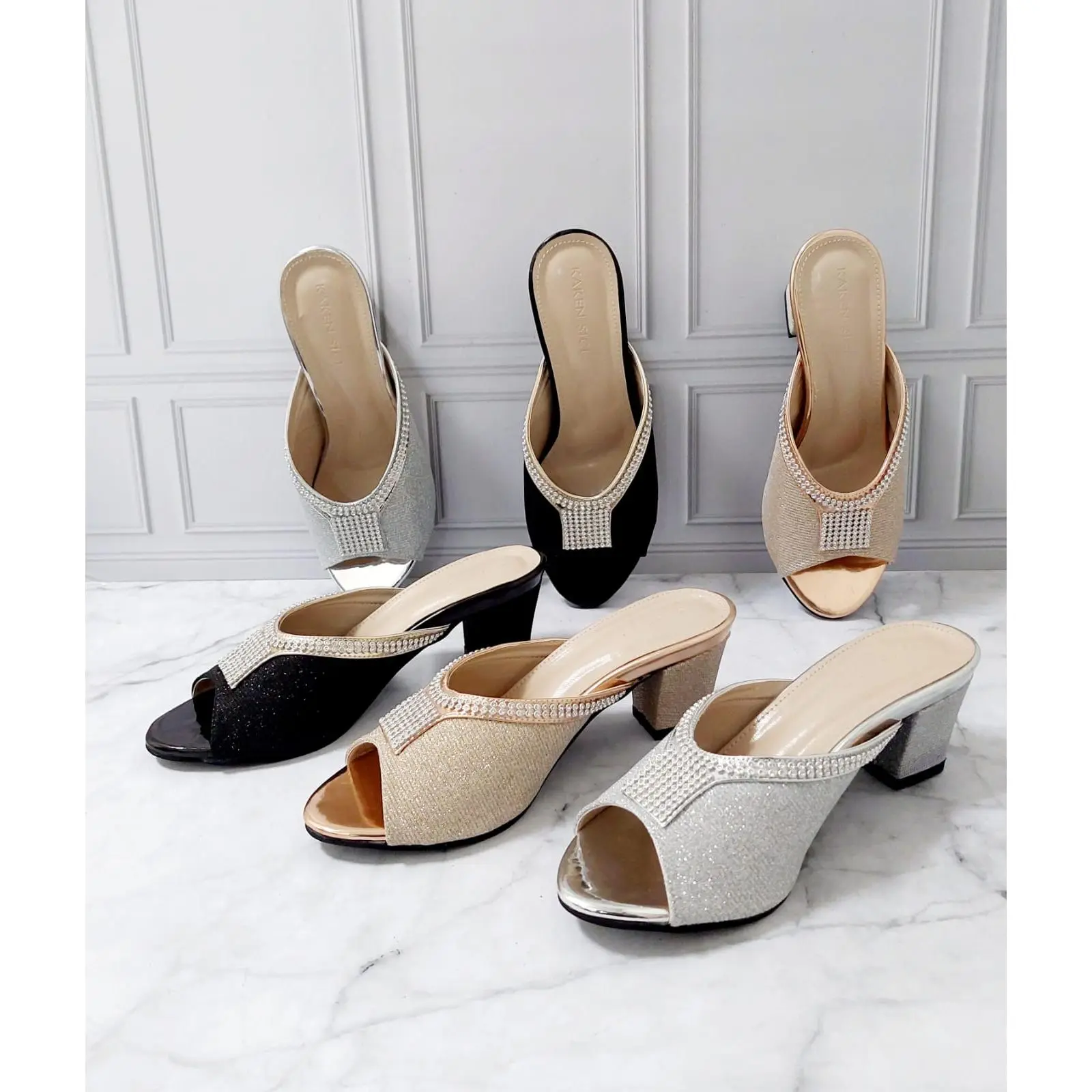 SANDAL PESTA WANITA /SANDAL HAK TINGGI 5CM KS09