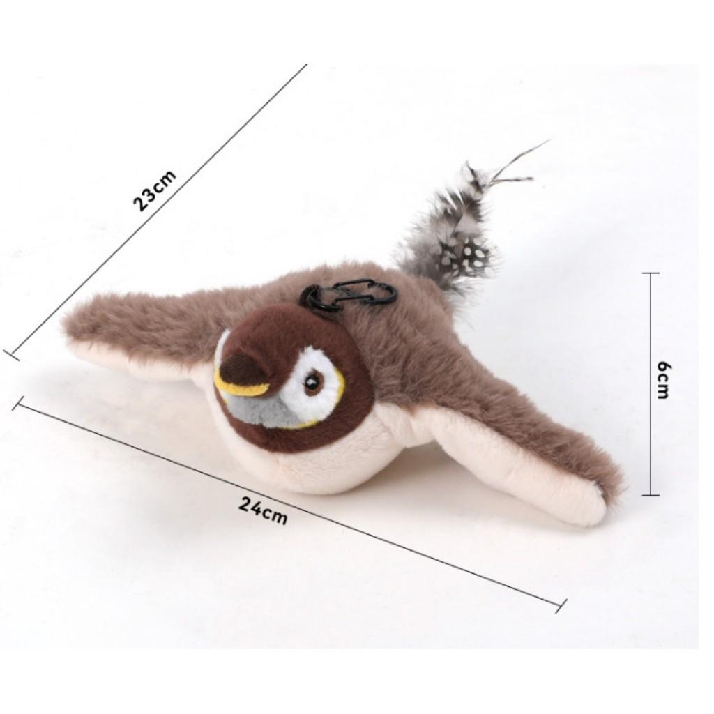 Mainan Kucing USB Bisa Di Charger Listrik Mainan Kucing Interaktif Otomatis Burung  Bisa Bergerak Bersuara/Mainan Anjing