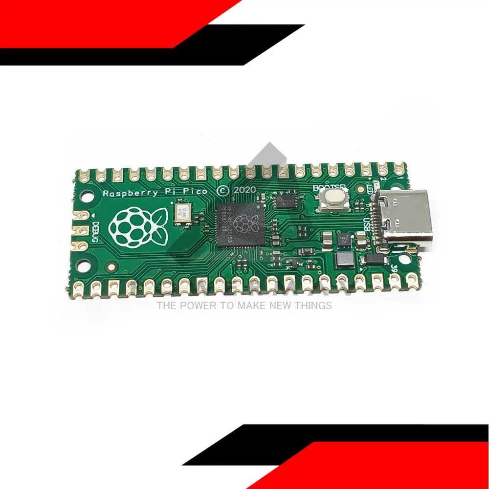 Raspberry Pi Pico Type C with logo RP2040 microcontroller chip based UK ...