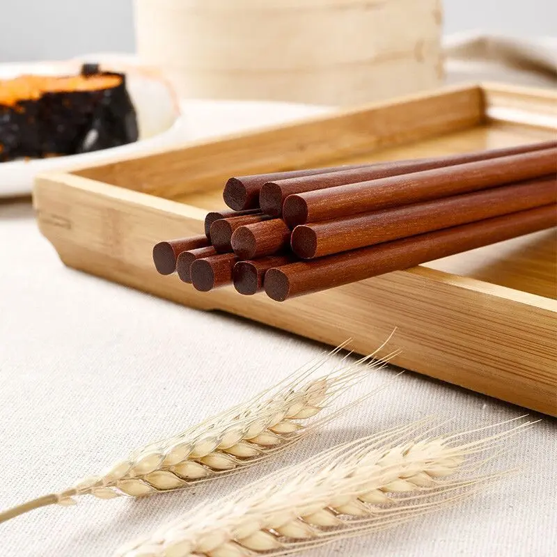 Combo 10 đôi đũa Gỗ Tự Nhiên Không Sơn Không Sáp Gỗ Đàn Hương Đỏ Kháng Khuẩn, Chống Nấm Mốc, Chống Trượt, Chống Nhiệt Độ Cao Nhà Bếp 5