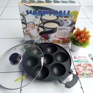 CETAKAN 7 CEKUNG HAPPY CALL / CETAKAN BIKANG / CETAKAN APEM Teflon Aluminium Kaca Loyang Kitchenware Pan alat masak