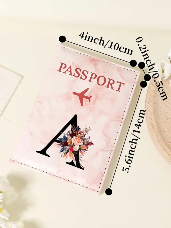Fashionable Flower Pattern Passport Case, Multi Card PU Passport Cover with Twist Closure, Simple Casual Fashionable Travel Accessories for Women & Men 1