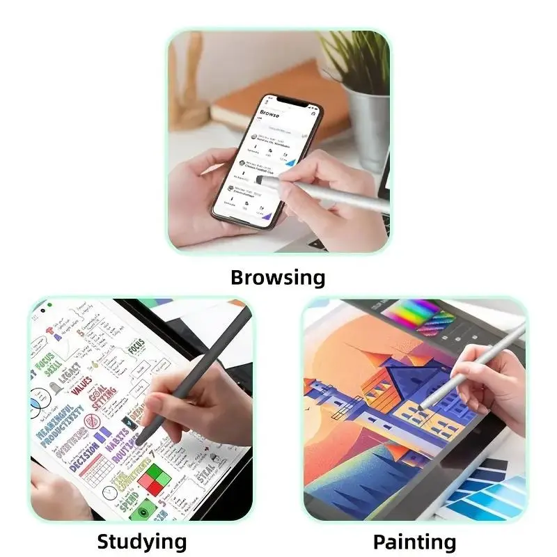 Colorful Artificial Diamond Design Stylus Pen, Multipurpose Touch Screen Capacitive Pen, Stylus for iPad, Android, Chrome Book, Tablet 7