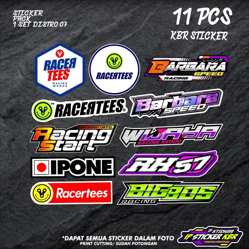 (COD) STICKER PACK RACING/ STICKER MOTOR / STICKER CUTTING / STICKER PACK RACING Motorcycle 0