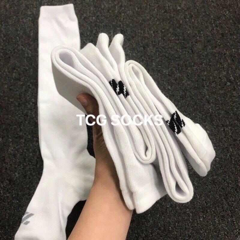 Tất đá bóng vớ thể thao loại dài cao cổ cho nam nữ, hàng xuất Mỹ Tigora cao cấp football baseball socks Cotton 6