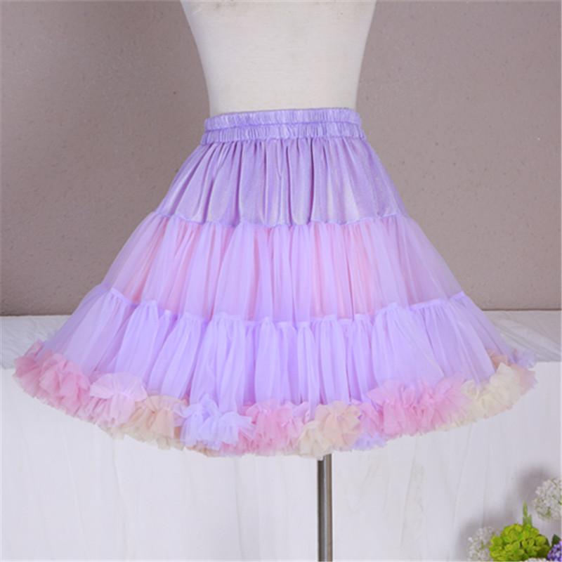 Product Introduction of Plus Size TUTU skirt lolita skirt support rainbow fart parent-child soft yarn lolita dress cotton candy mesh half skirt 12