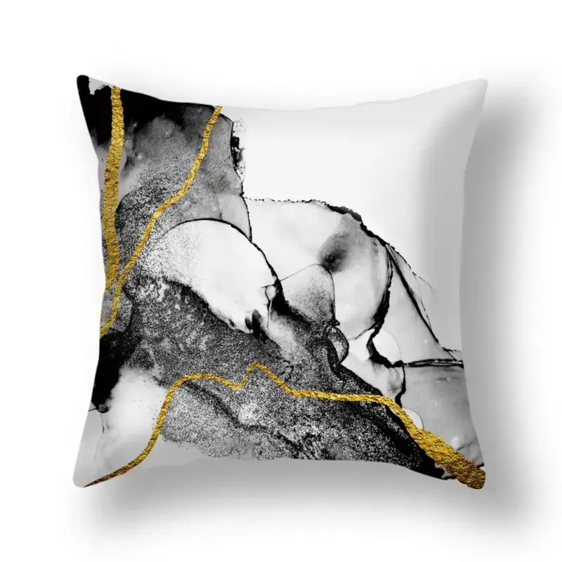 Marble Pattern Pillow Cover without Filler (4pcs), Geometric Pattern Decorative Pillow Cover, Square Decorative Pillow Cover for Sofa, Bed, and Office, Bedroom Decor Ideas, Home Decor Products 8