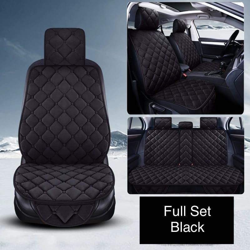 FULL SET Sandaran Alas duduk Jok Mobil Kain Empuk beludru Car 0