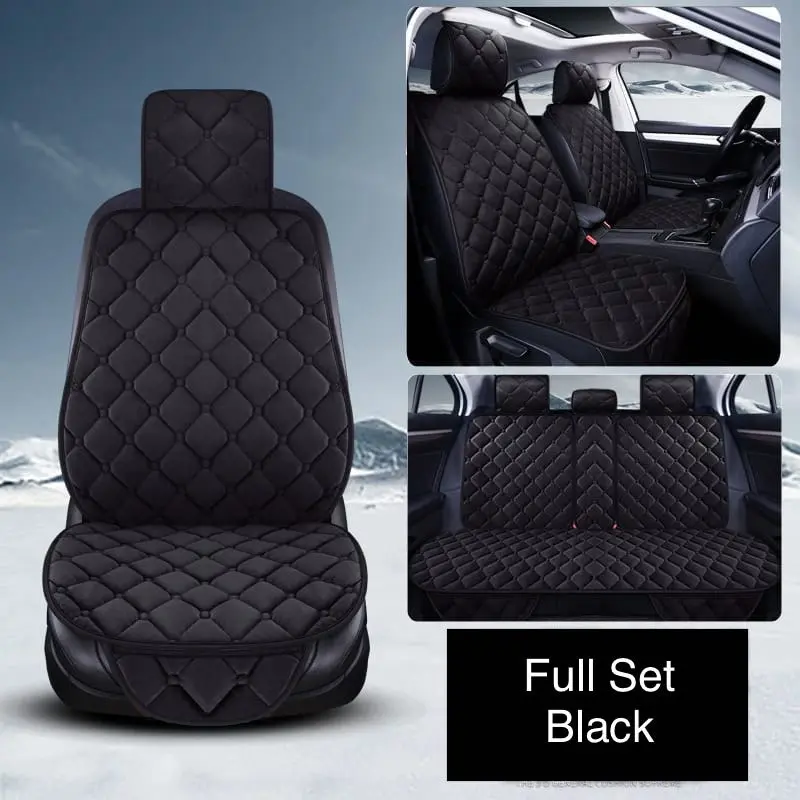 FULL SET Sandaran Alas duduk Jok Mobil Kain Empuk beludru Car 0