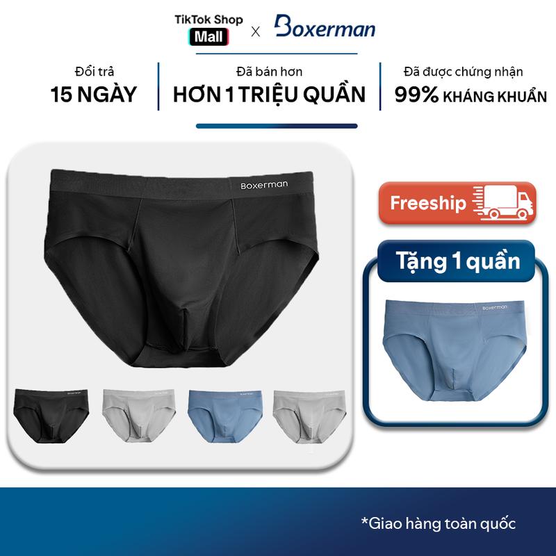 Combo 5 quần sịp tam giác SLIP, Quần Lót Thun lạnh cao cấp BOXERMAN ( Mua 5 tặng 1 ) Menswear Quần Boxer