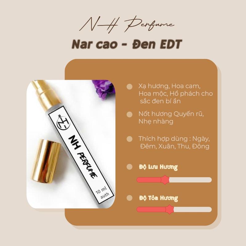  Nước hoa Nữ Nar đen - Chiết mẫu thử Cosmetic Perfume 