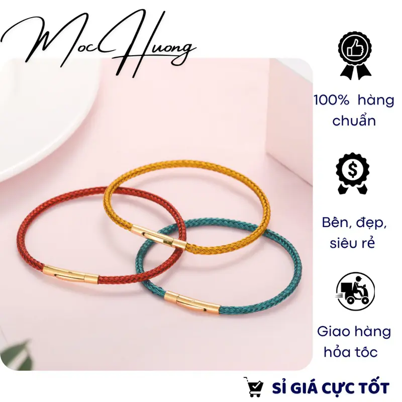 Vòng tay dây thép 2-3mm [Tặng kèm 2 chặn cao su] - MH790