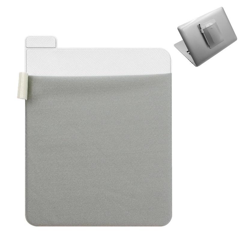 Pocket Pouch For Laptop Adhesive Laptop Back Storage Bag Portable Reusable Storage Pocket For External Hard 0