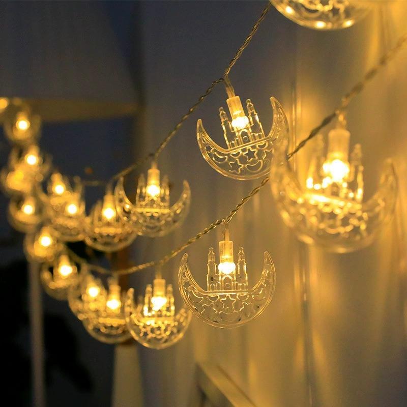 Product Introduction of LED String Decorative String Lights, Star Companion Moon Lights, Outdoor Courtyard LightsFestive Atmosphere Lights, Star Moon Castle Palace Moon Colored Lights, Curtain Lights, Leather String Lights Hanging Light 31