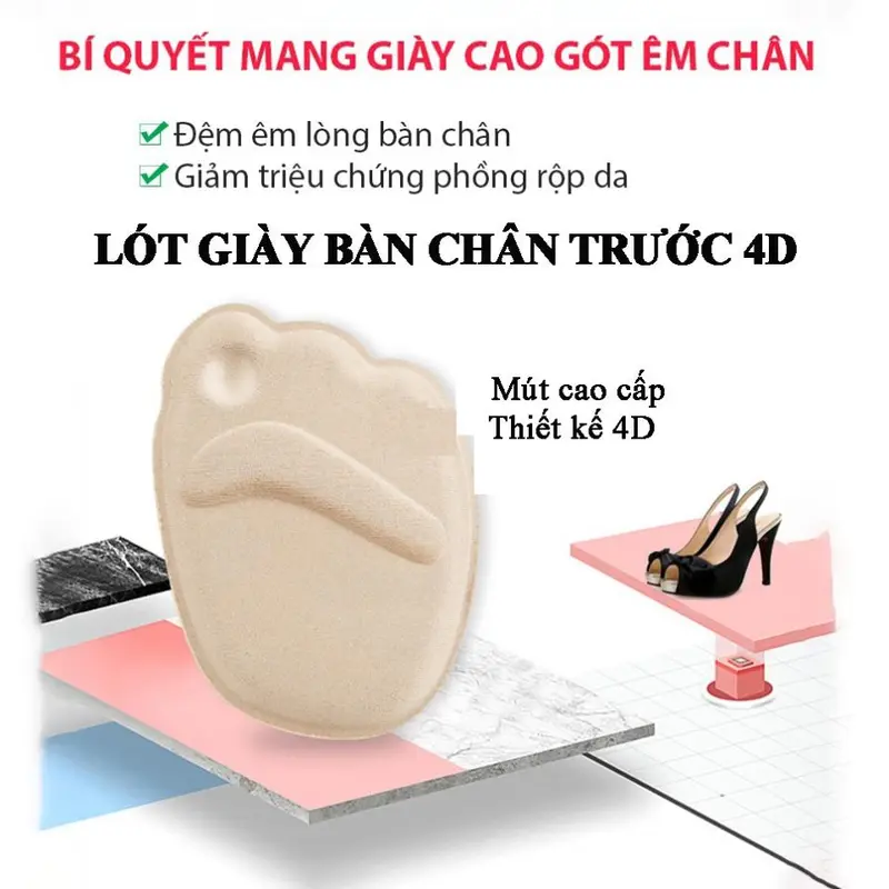 KAYFIA 2 Miếng lót mũi giày 4D, chống rộng, thốn, đau chân, trầy chân, bảo vệ ngón chân 0