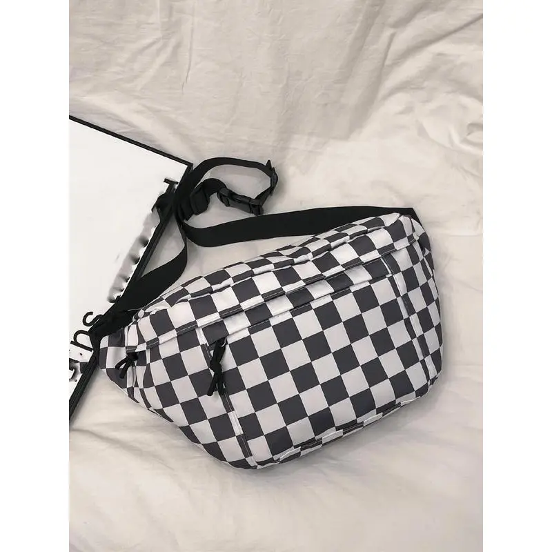 Fashionable Plaid Pattern Fanny Pack, Casual Large Capacity Chest Bag for Women, Trendy All-match Sling Bag for Daily Used 4
