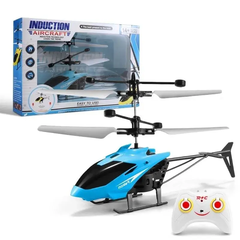 Pesawat Kawalan Jauh, Helikopter Dua Hala Suspensi Induksi, Tahan Jatuh, Boleh Dimainkan dengan Cahaya, Boleh Dicas Semula, Mainan Gerai Terbang