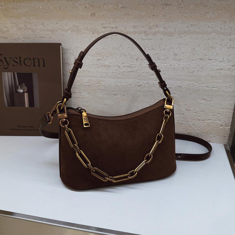 túi xách nữ đi tiệc nữ da lộn phối dây xích vàng mặt sau da PU siêu sang hàng qc cao cấp T907