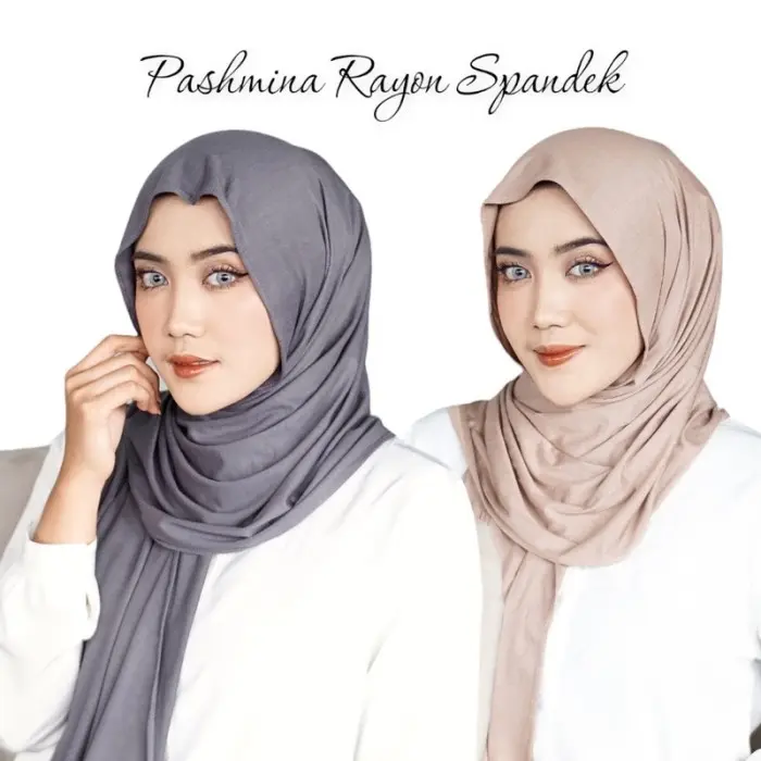 HIJAB PASHMINA KAOS RAYON PREMIUM GRADE A UKURAN 180X75CM / KERUDUNG PASHMINA POLOS Ciput Muslim Wanita Oval Panjang Basic