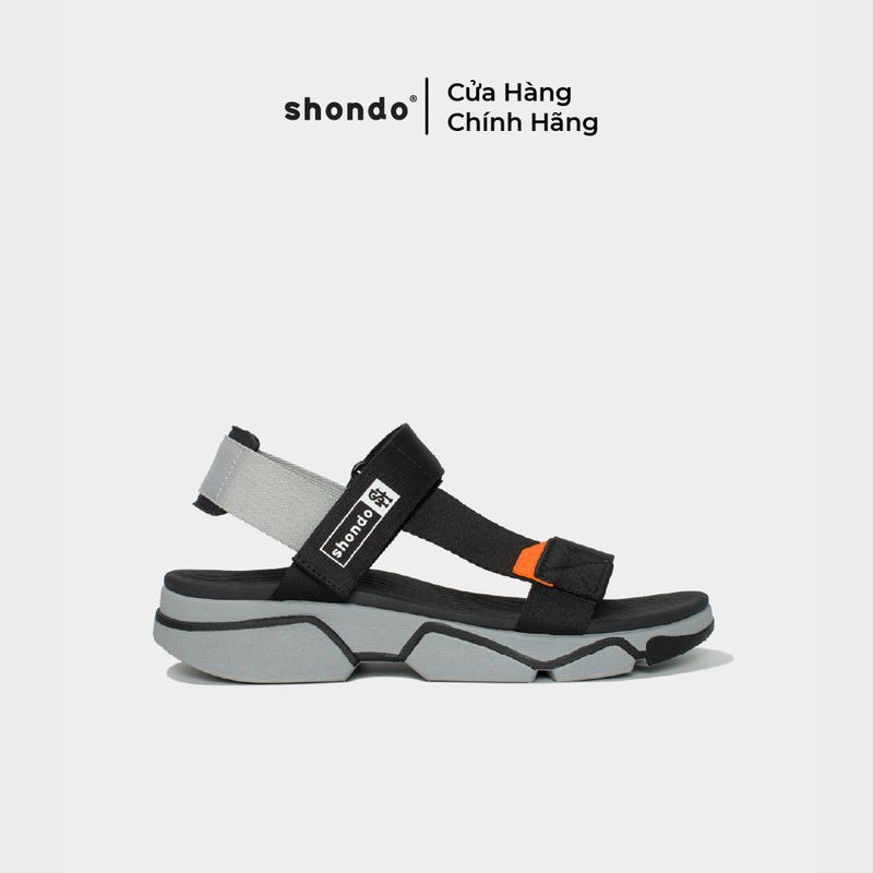 Giày Sandals Nam Shondo F7 Track Xám Vân Đen F7T2010