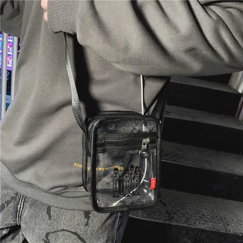 Túi Messenger Thương Hiệu Thời Trang, Dành Cho Nam Và Bé Trai, Chất Liệu Thạch PVC, Trong Suốt, Phong Cách Ins, Thời Trang, Phong Cách Hàn Quốc, Thích Hợp Cho Học Sinh, Túi Đeo Vai Mini Nhỏ, Túi Đeo Vai Bag Đeo Chéo 3